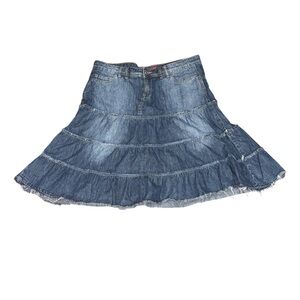 Vintage SMART SET Tiered Denim Skirt